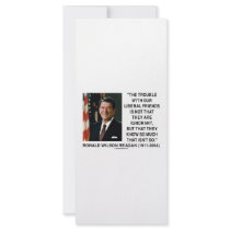 Ronald Reagan Trouble With Liberal Friends Quote Rack Card Template