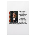 Ronald Reagan Trouble With Liberal Friends Quote Stationery Design