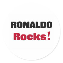 Ronaldo Rocks Round Sticker