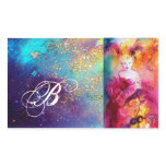 RONDO IN LAGOON /Monogram Venetian Masquerade Ball Rectangle Stickers