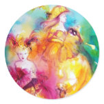 RONDO IN LAGOON / Venetian Masquerade Ball Round Sticker