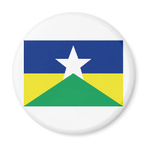 Rondônia, Brazil Flag Refrigerator Magnets