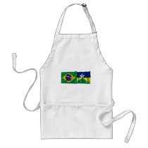 Rondônia & Brazil Waving Flags Aprons