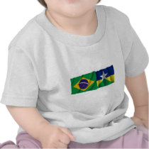 Rondônia & Brazil Waving Flags Tees