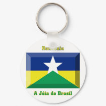 Rondônia Flag Gem keychains by Vexillophile Rondônia Flag Gem keychains