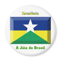 Rondônia Flag Gem Magnets