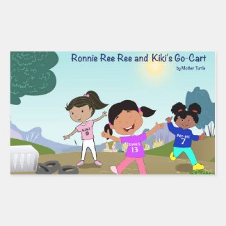Ronnie Ree Ree and Kiki's Go Cart Sticker