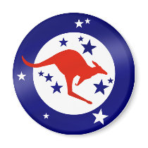 Roo Oz Kangaroo stars Australia magnets by AustraliaShop Roo Oz Kangaroo stars Australia magnets