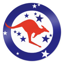 Roo sticker Oz stars Australian gear by AustraliaShop Roo sticker Oz stars Australian gear