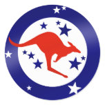 Roo sticker Oz stars Australian gear