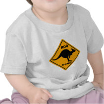 Roo Xing Sign Design Tee Shirts