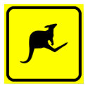 Roo XING Sign Poster posters by silhouette_emporium Roo XING Sign Poster posters