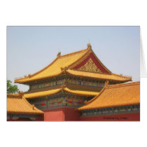 Roof from The Forbidden City. Beijing. China. cards
