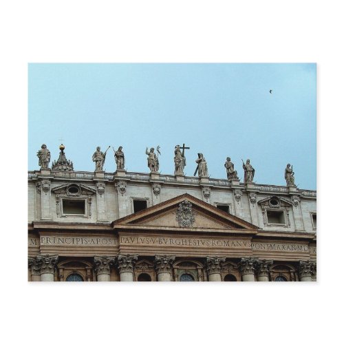Roof of St. Peter's Basilica in Rome, Italy postcard