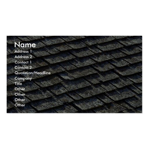 Roof shingles business card template (front side)