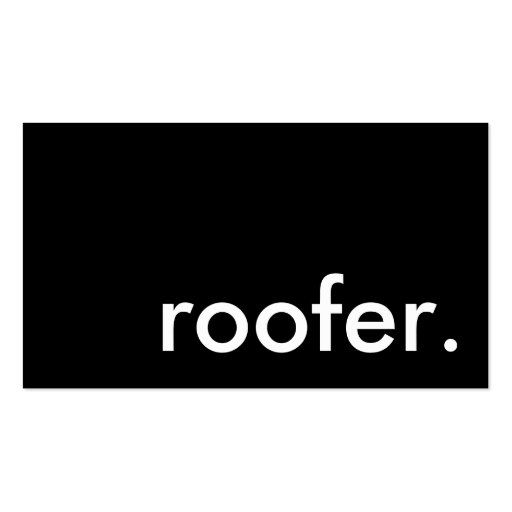 roofer. business card (front side)