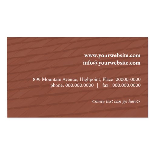 Roofers Business Card Template (back side)