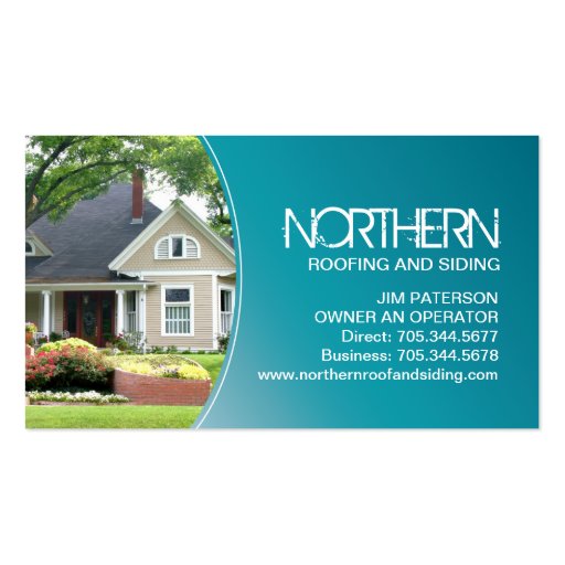 Roofing and Siding Business Card (front side)
