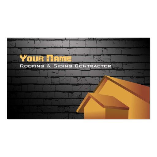 Roofing and Siding Contractor Business Cards (front side)
