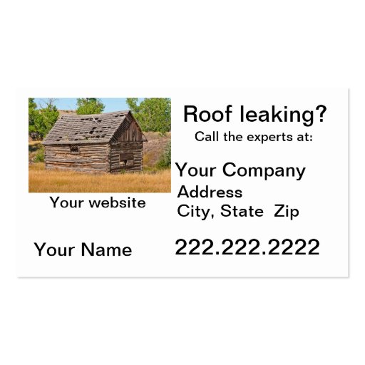 Roofing Business Card (front side)