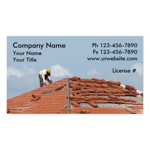 Roofing Business Cards (front side)