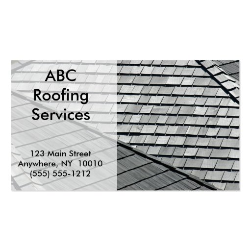 Roofing Company Business Card Zazzle