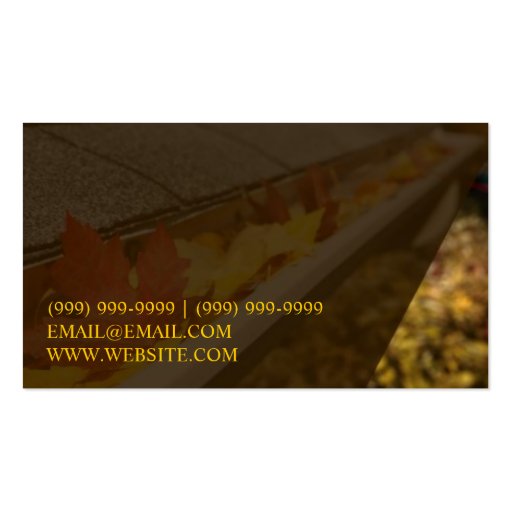 Roofing, Gutters, Construction Business Card (back side)