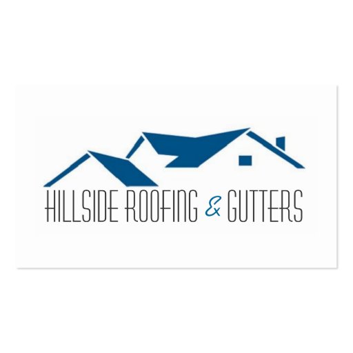 Roofing, Gutters, Construction Business Card (front side)