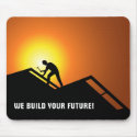 Roofing In Sunset mousepads by Lidusik Roofing In Sunset mousepads