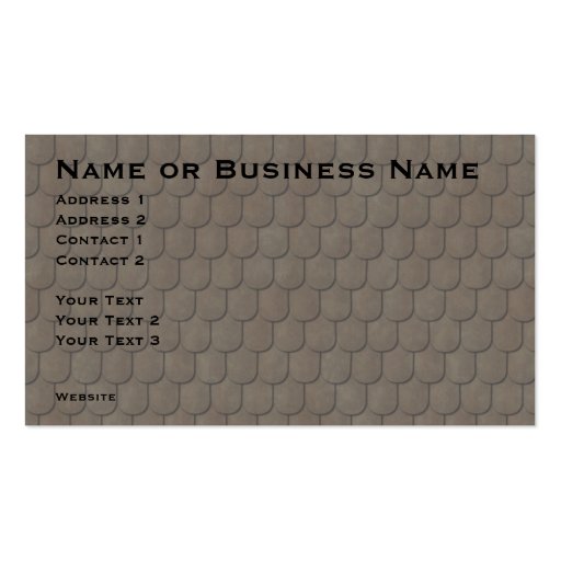 Roofing Number 1 Business Card (front side)