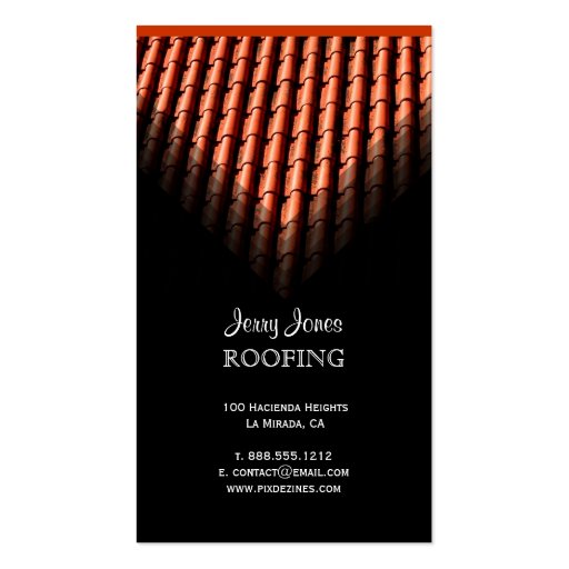 Roofing, photo business cards (back side)