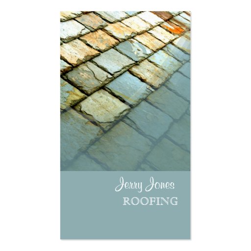 Roofing, photo business cards (front side)