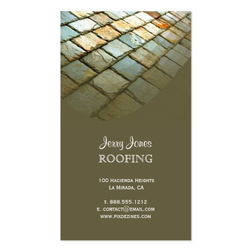 Roofing, photo business cards (back side)