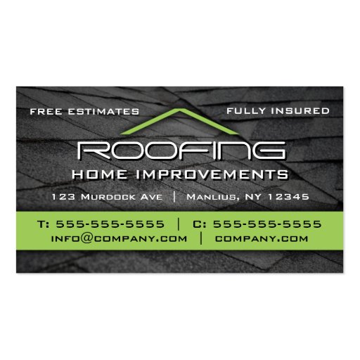 Roofing Professional Business Card (front side)
