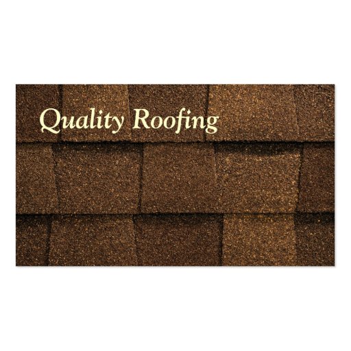Roofing Shingle Business Card (front side)