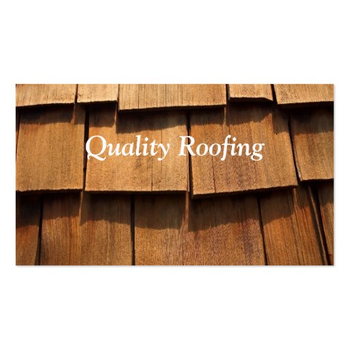 Roofing Shingle Business Cards (front side)