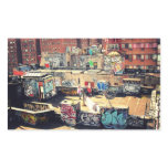 Rooftop Graffiti in Chinatown Rectangular Stickers