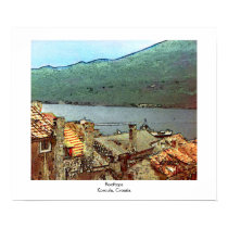 Rooftops in Korcula posters by amyecenb Rooftops in Korcula posters