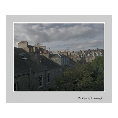 Rooftops of Edinburgh Poster by joelor
