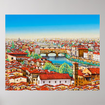 Rooftops of Florance Art Print