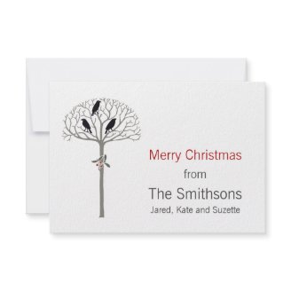 Rook and Holly Christmas Gift Enclosure Cards Personalized Invite