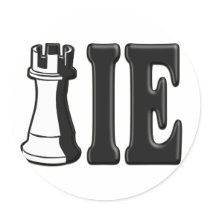 ROOKIE (Rook Chess Piece + ie) Round Stickers