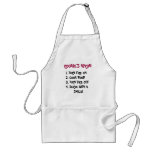 ROOKIE'S APRON with cooking instructions - apron