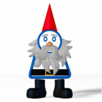 Rooms101.com Unfortunate Travel Gnome Sculpture Acrylic Cut Out