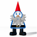 Rooms101.com Unfortunate Travel Gnome Sculpture Acrylic Cut Out