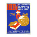 Roosevelt Freedom For All 1941 WPA posters