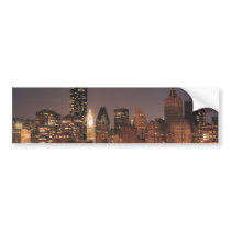 Roosevelt Island View of the New York City Skyline Bumper Stickers