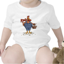 Rooster And Egg Basket Baby Bodysuit