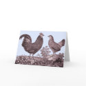 Rooster and Hen Card by AntiqueImages Rooster and Hen Card