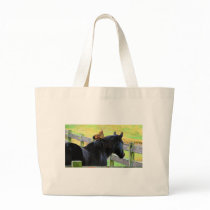Rooster And Mare Tote Bags